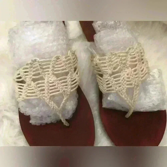 ROXY light crochet macramé sandals women size 11 Reg - Picture 5 of 6
